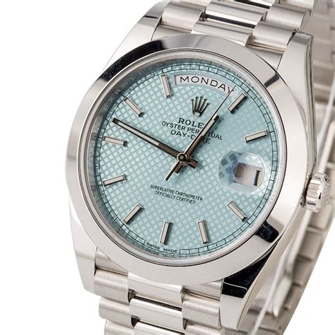 rolex presidential platinum blue|Rolex presidential platinum price.